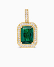 Emerald Pendant (Gold) Iced