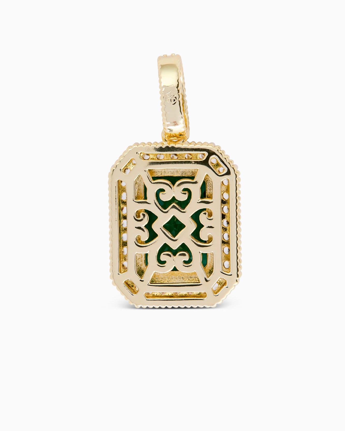 Emerald Pendant (Gold) Iced