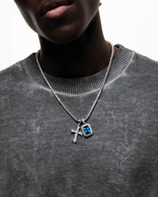 Iris Cross (Silver) Iced