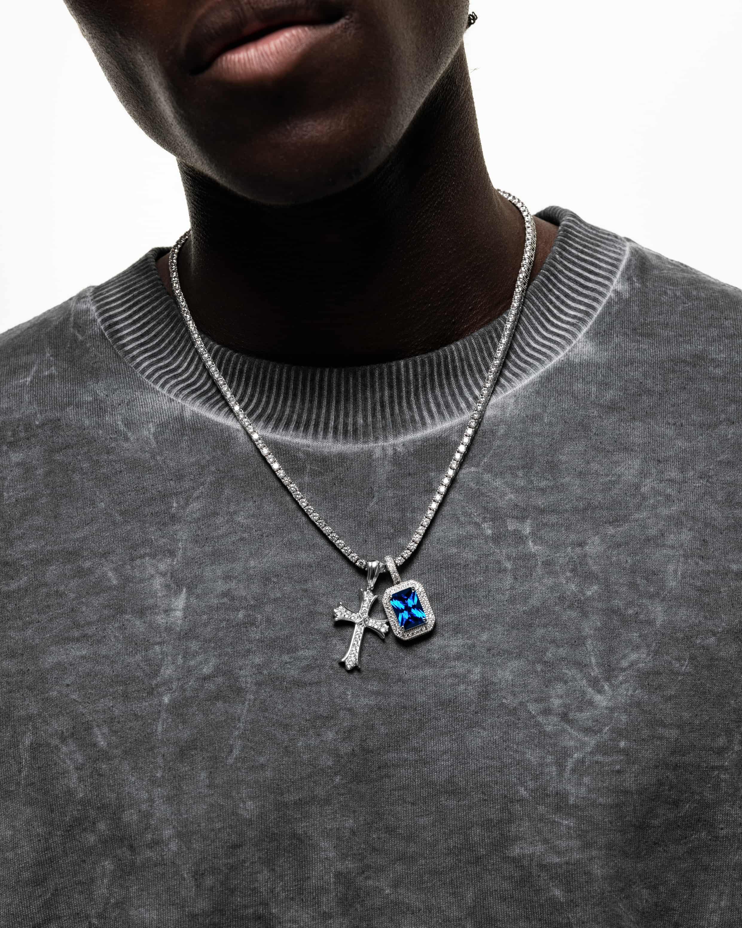Iris Cross (Silver) Iced