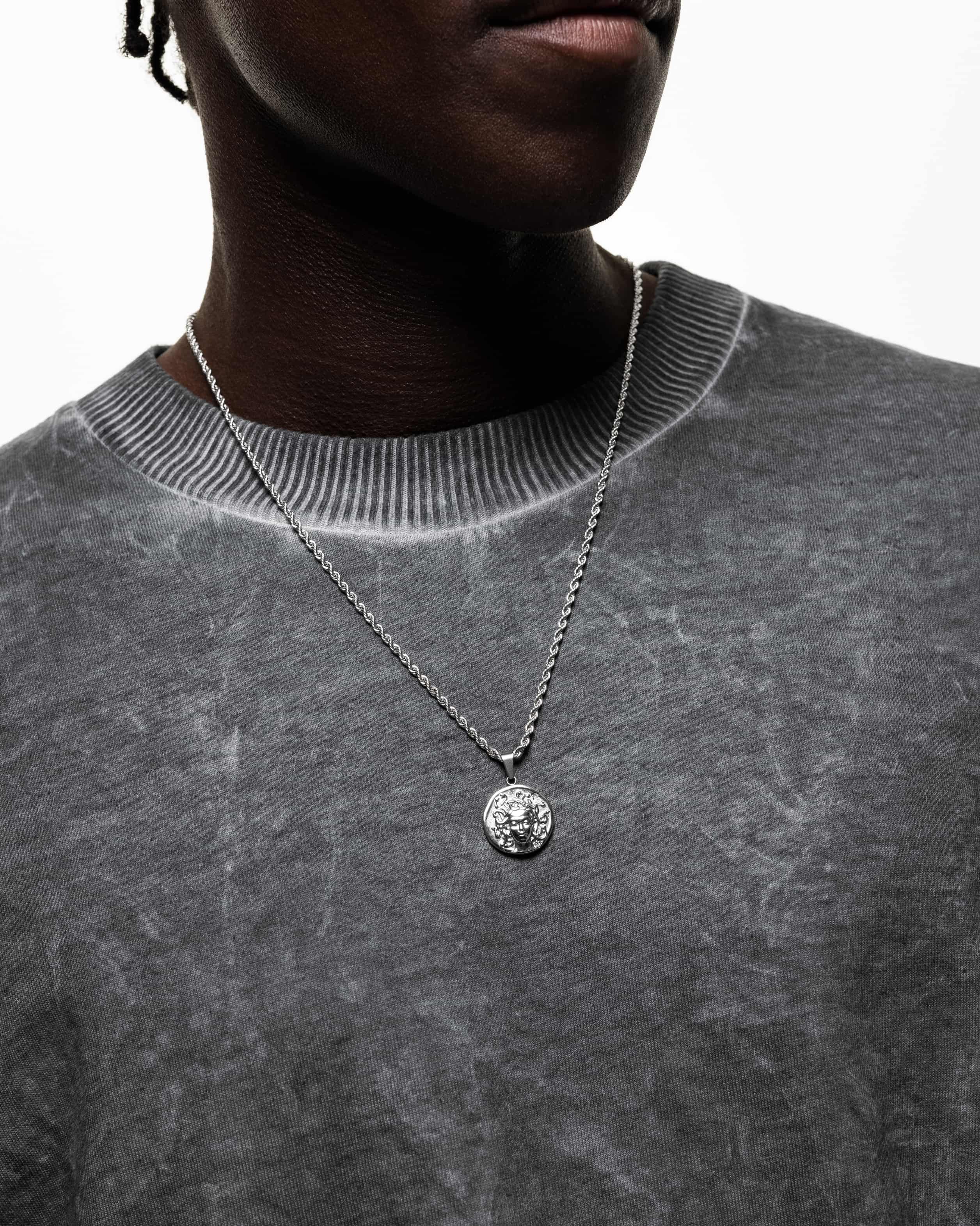 Medusa Pendant & Chain (Silver)