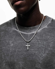 Iris Cross (Silver) Iced