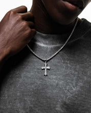 Iris Cross (Silver) Iced