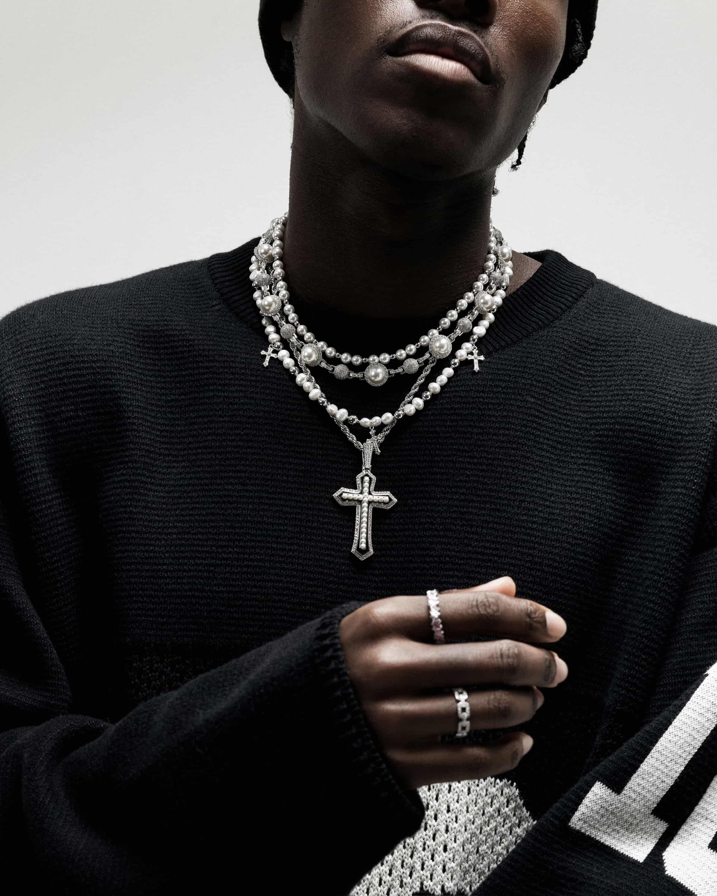 Pearl Necklace Cross
