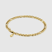 Figaro Bracelet (Gold) 9mm