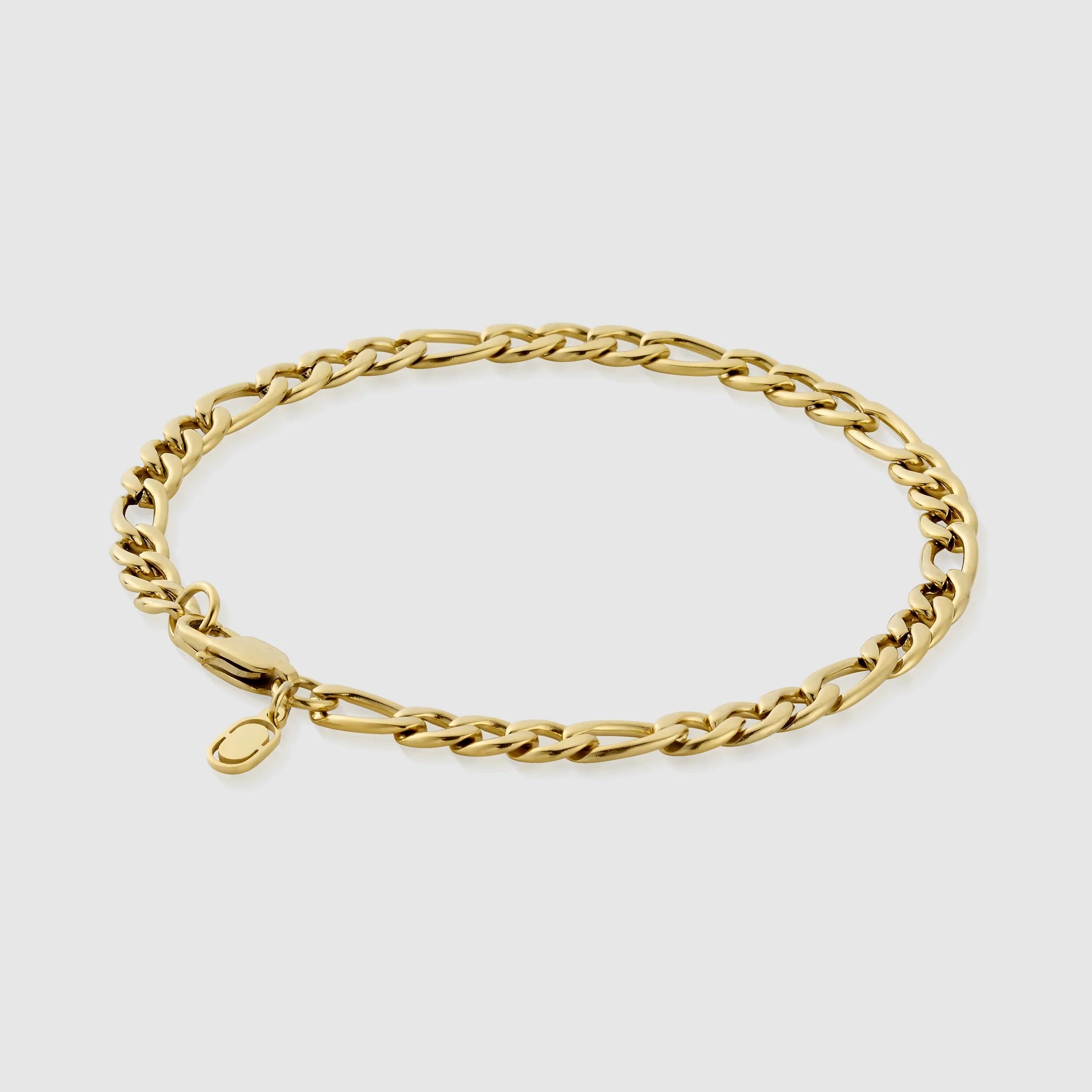 Figaro Bracelet (Gold) 9mm