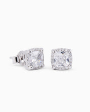 Stud Earrings (Silver) Iced