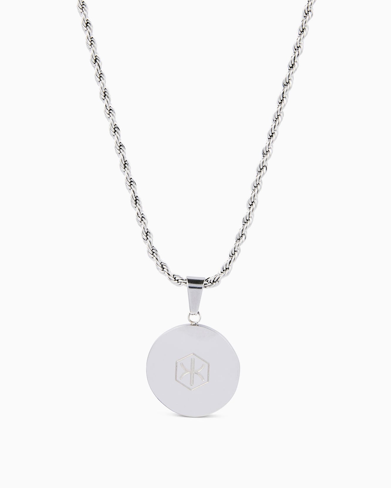 St Chris Pendant & Chain (Silver)