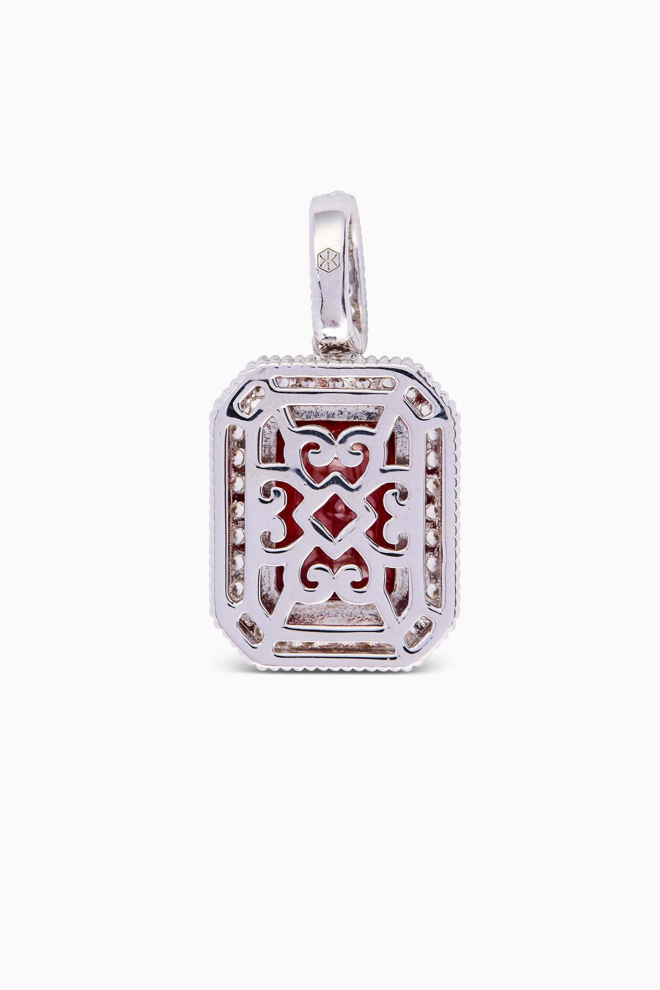 Ruby Pendant (Silver) Iced