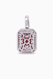 Ruby Pendant (Silver) Iced