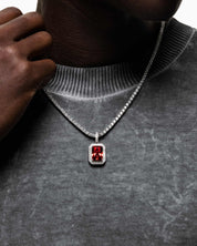 Ruby Pendant (Silver) Iced